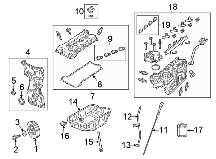 Diagram ENGINE / TRANSAXLE. ENGINE PARTS. for your 2017 Ram ProMaster 3500   