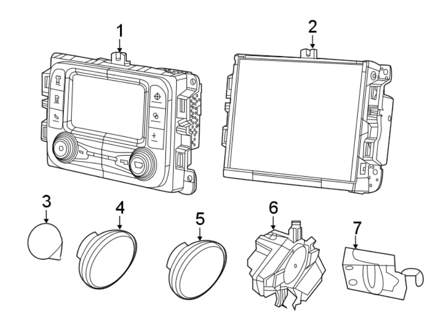 Diagram INSTRUMENT PANEL. SOUND SYSTEM. for your 2022 Jeep Compass 2.4L Tigershark A/T AWD Latitude Sport Utility 