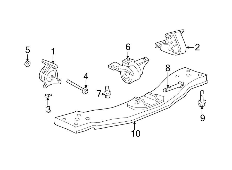 Diagram ENGINE & TRANS MOUNTING. for your 2014 Ram ProMaster 3500   