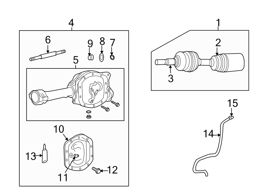 Diagram FRONT SUSPENSION. CARRIER & FRONT AXLES. for your Jeep Liberty  