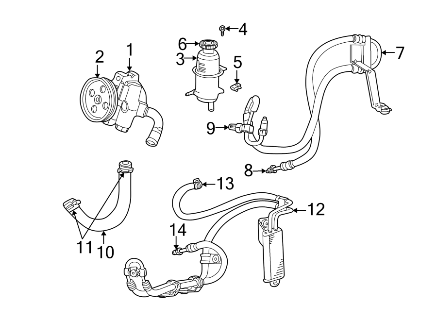 Diagram STEERING GEAR & LINKAGE. PUMP & HOSES. for your 2023 Ram 2500 6.7L 6 cylinder DIESEL A/T RWD Lone Star Crew Cab Pickup Fleetside 