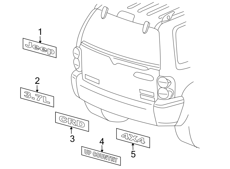 1TAIL GATE. EXTERIOR TRIM.https://images.simplepart.com/images/parts/motor/fullsize/WD02570.png