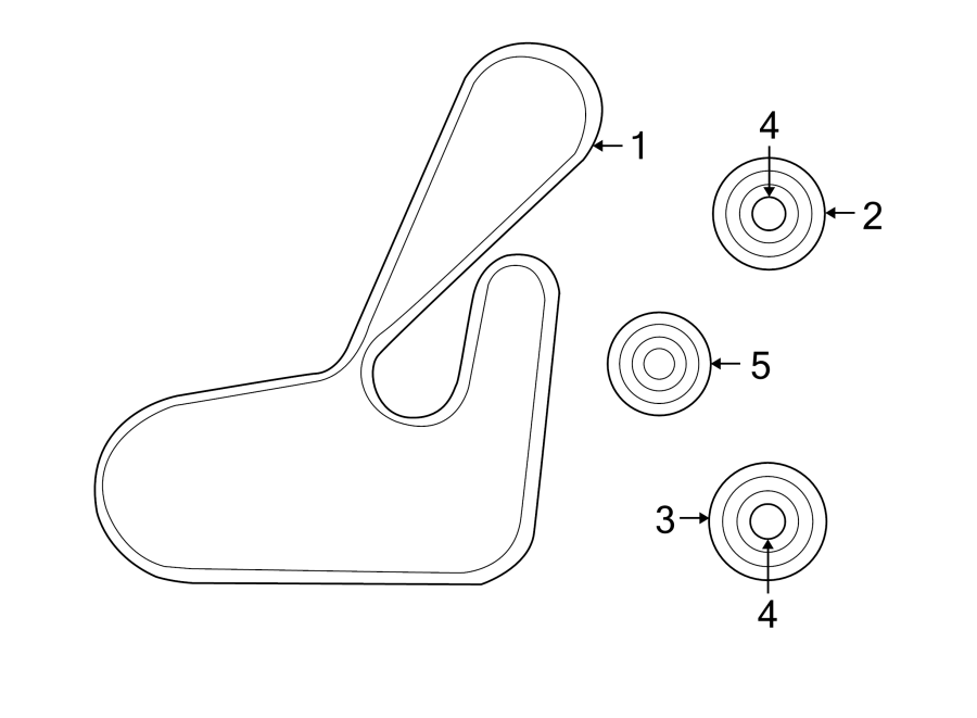 Diagram BELTS & PULLEYS. for your 2022 Jeep Wrangler   