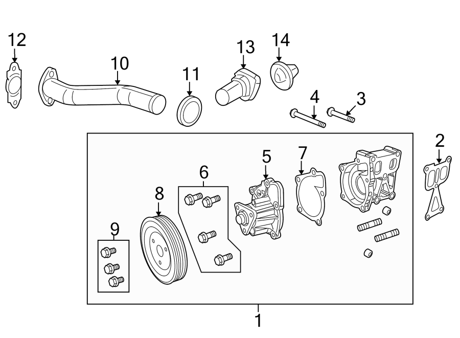 Diagram WATER PUMP. for your 2017 Jeep Wrangler   