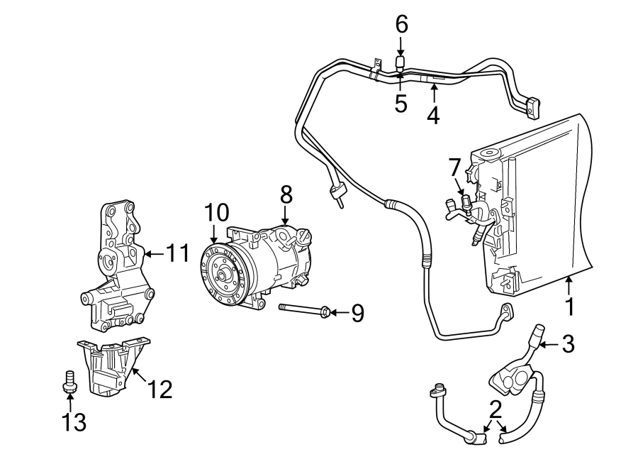 Diagram AIR CONDITIONER & HEATER. COMPRESSOR & LINES. CONDENSER. for your Ram 1500  