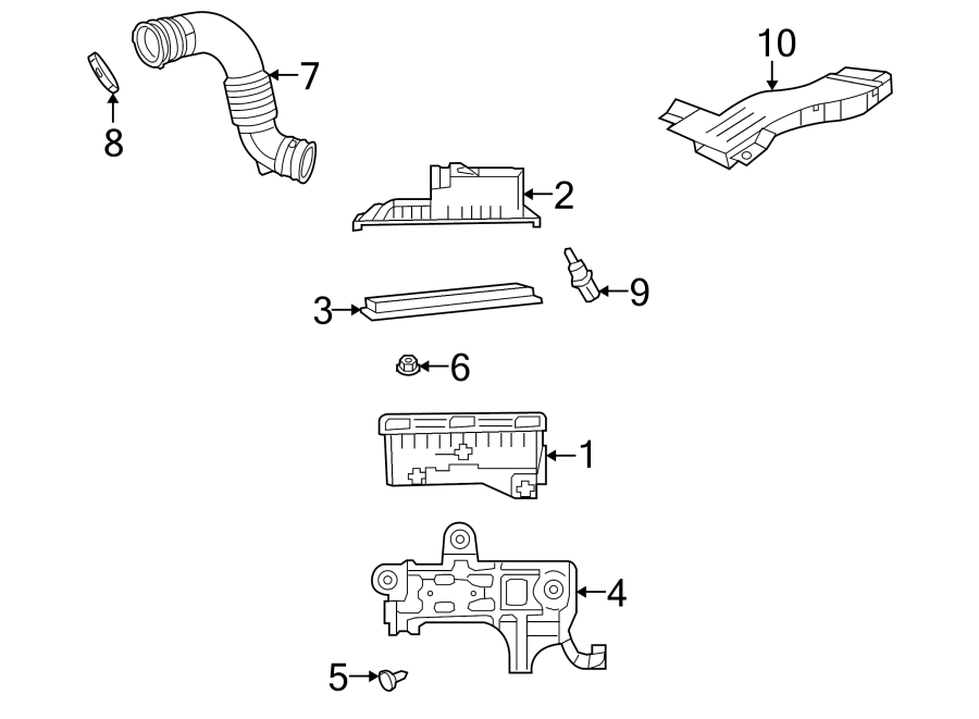 Diagram ENGINE / TRANSAXLE. AIR INTAKE. for your 2017 Dodge Charger 5.7L HEMI V8 A/T RWD Daytona Sedan 