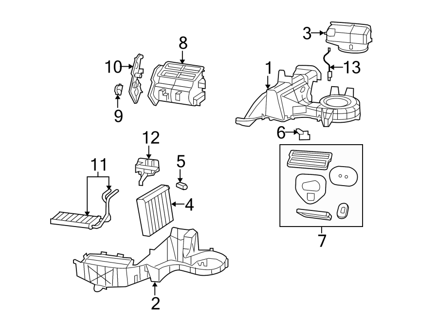 8AIR CONDITIONER & HEATER. EVAPORATOR & HEATER COMPONENTS.https://images.simplepart.com/images/parts/motor/fullsize/WD08075.png