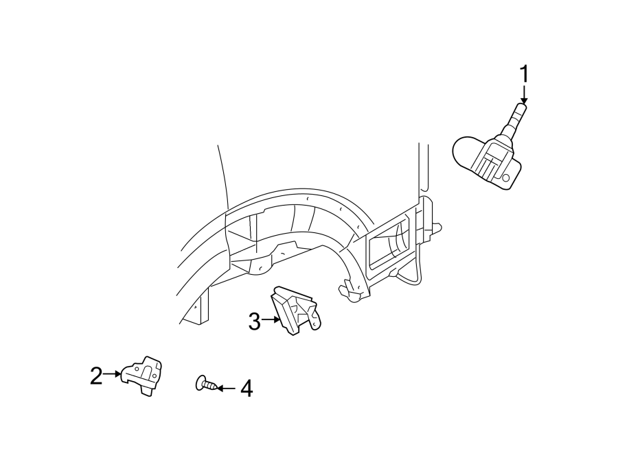 Diagram TIRE PRESSURE MONITOR COMPONENTS. for your 2019 Fiat 500X   