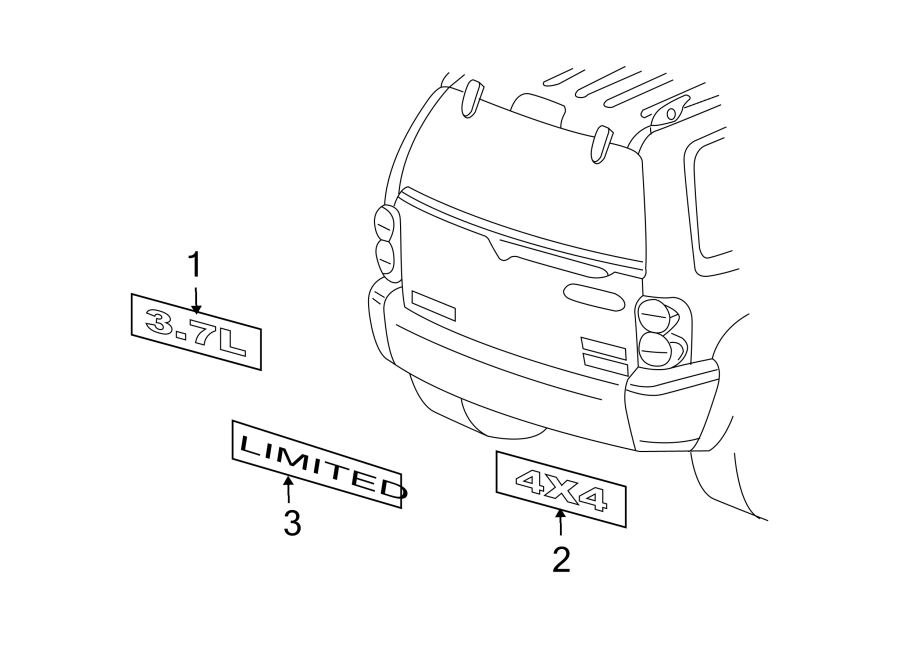 3LIFT GATE. EXTERIOR TRIM.https://images.simplepart.com/images/parts/motor/fullsize/WD08565.png