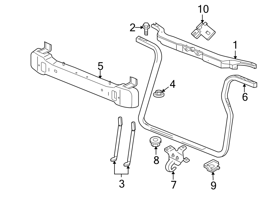 Diagram RADIATOR SUPPORT. for your Chrysler 200  