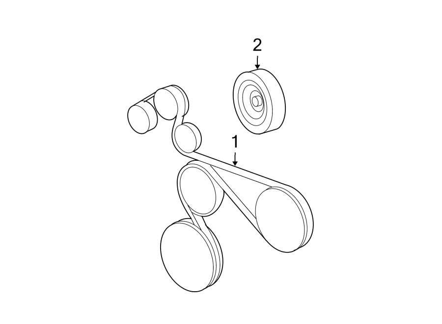 Diagram BELTS & PULLEYS. for your 2007 Jeep Wrangler   