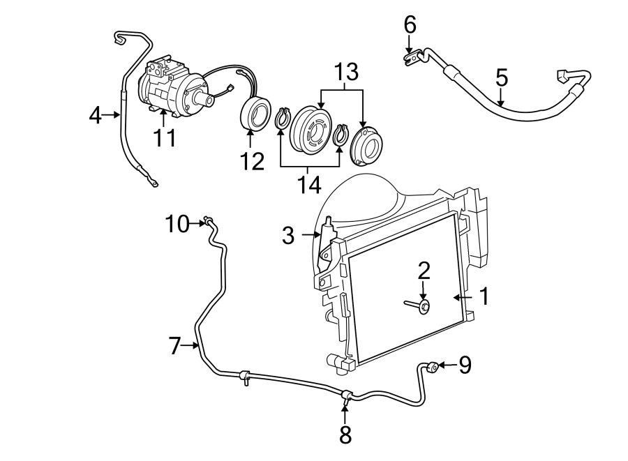 9AIR CONDITIONER & HEATER. COMPRESSOR & LINES. CONDENSER.https://images.simplepart.com/images/parts/motor/fullsize/WE06105.png