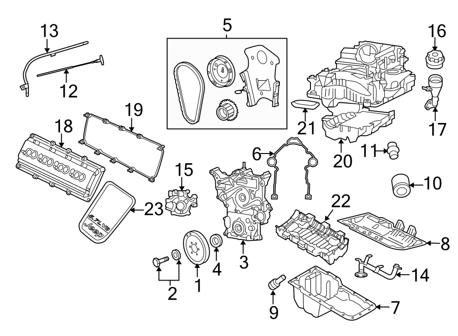 Diagram ENGINE PARTS. for your Ram ProMaster 3500  