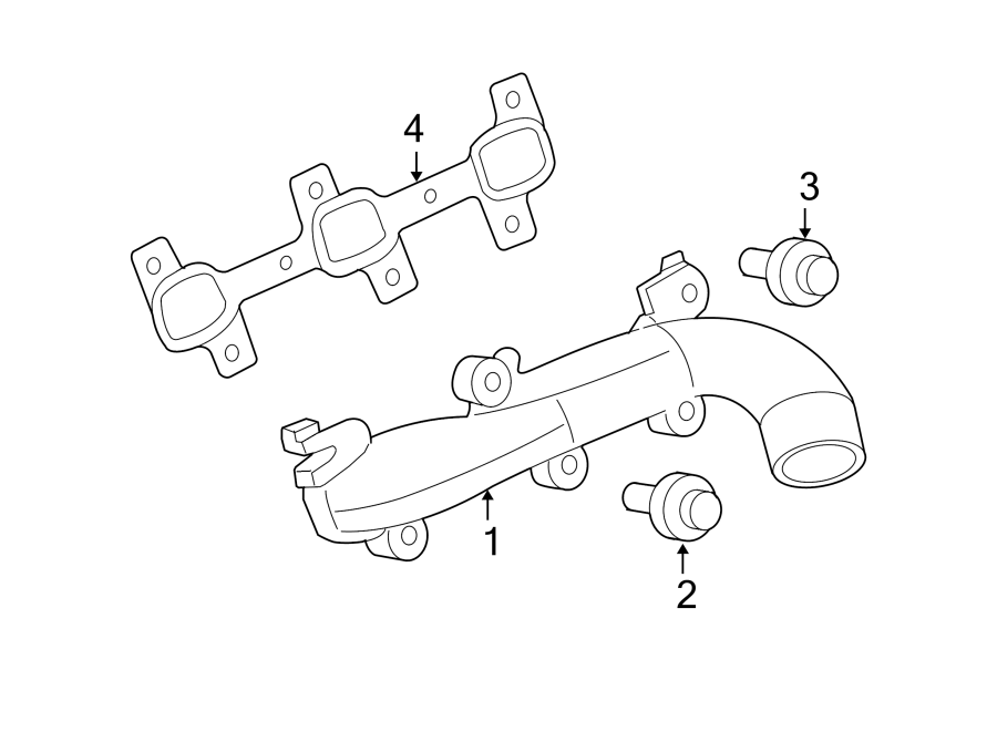 Diagram EXHAUST SYSTEM. EXHAUST MANIFOLD. for your 2024 Jeep Grand Cherokee   