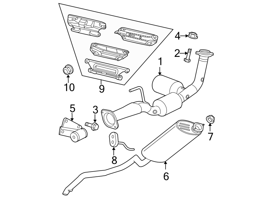 9EXHAUST SYSTEM. EXHAUST COMPONENTS.https://images.simplepart.com/images/parts/motor/fullsize/WE06320.png