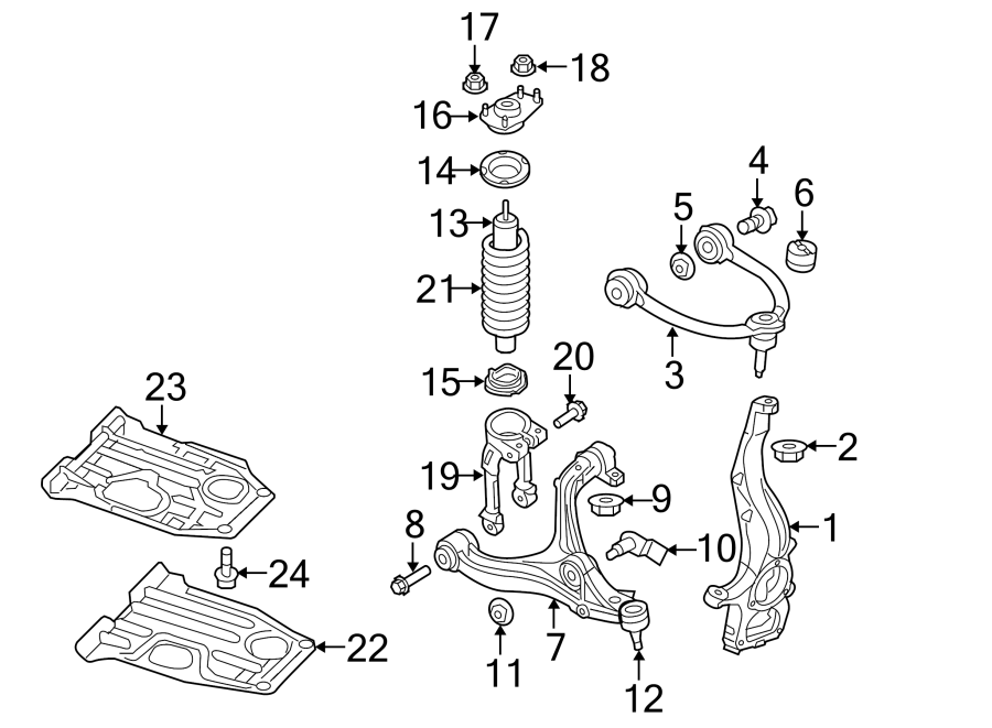 FRONT SUSPENSION. SUSPENSION COMPONENTS. Diagram