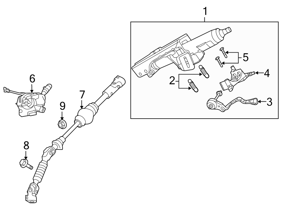 8SHAFT & INTERNAL COMPONENTS. SHROUD. STEERING COLUMN ASSEMBLY. SWITCHES & LEVERS.https://images.simplepart.com/images/parts/motor/fullsize/WE06401.png