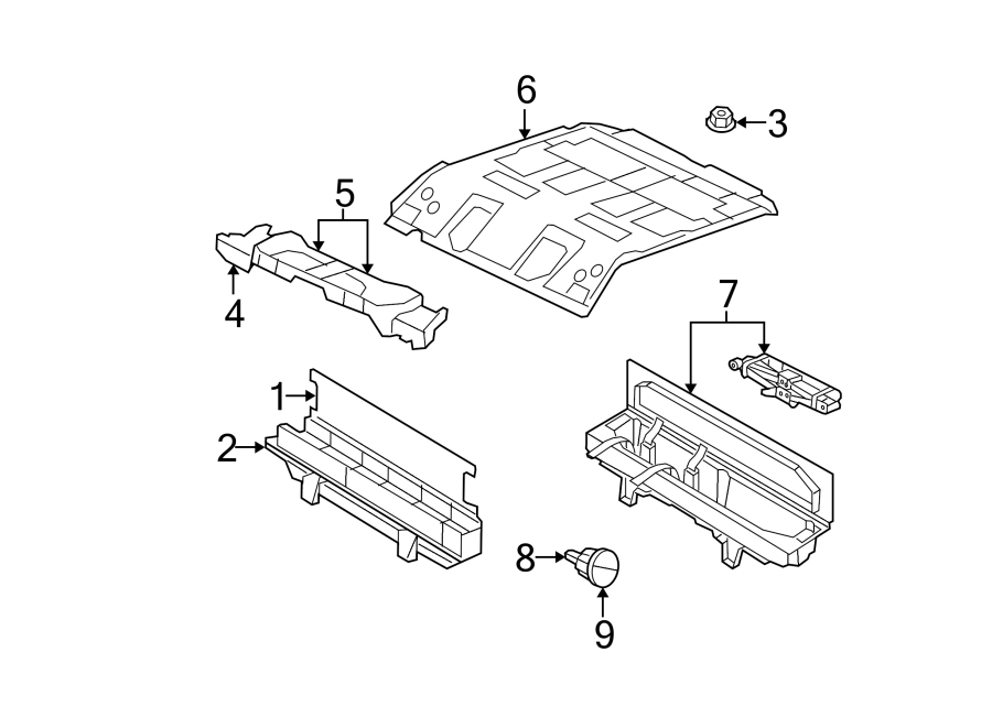 Diagram REAR BODY & FLOOR. INTERIOR TRIM. for your Eagle