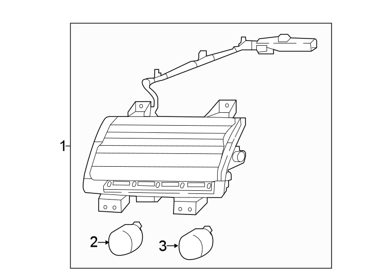 Diagram FRONT LAMPS. PARK & SIGNAL LAMPS. for your Jeep Gladiator  