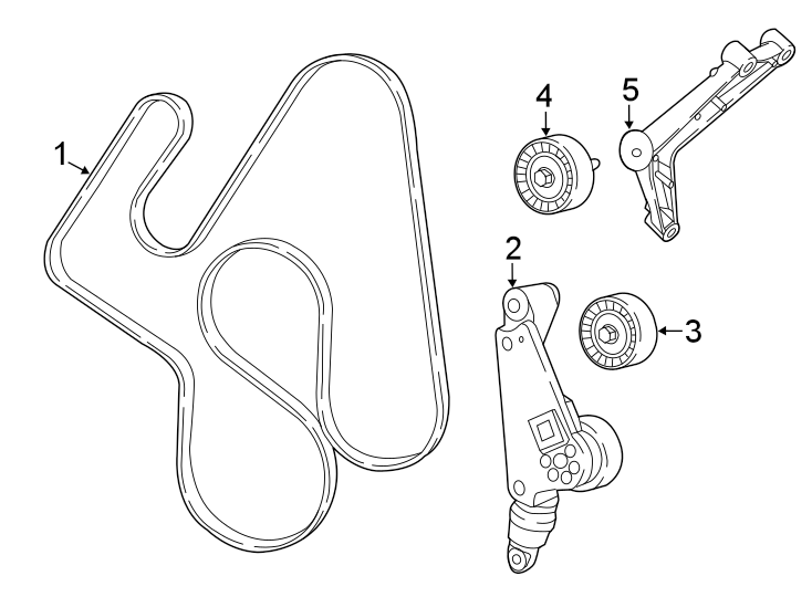 Diagram BELTS & PULLEYS. for your 2010 Jeep Wrangler   