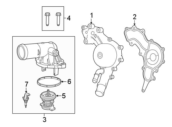 Diagram WATER PUMP. for your 2013 Jeep Wrangler   