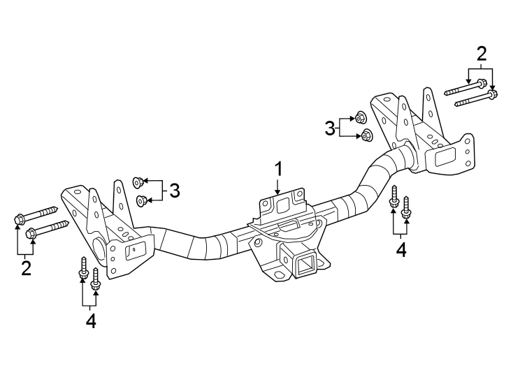 Diagram FRAME. TRAILER HITCH COMPONENTS. for your Chrysler 200  