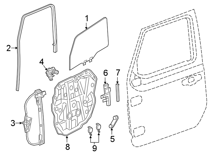 8FRONT DOOR. GLASS & HARDWARE.https://images.simplepart.com/images/parts/motor/fullsize/WG20455.png