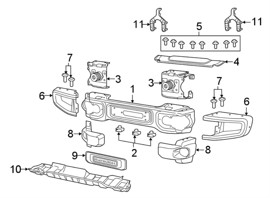 8FRONT BUMPER. BUMPER & COMPONENTS.https://images.simplepart.com/images/parts/motor/fullsize/WJ07008.png