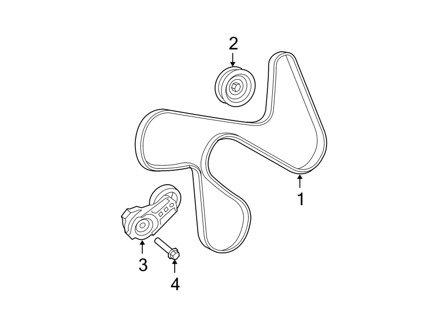 Diagram BELTS & PULLEYS. for your 1994 Jeep Wrangler   