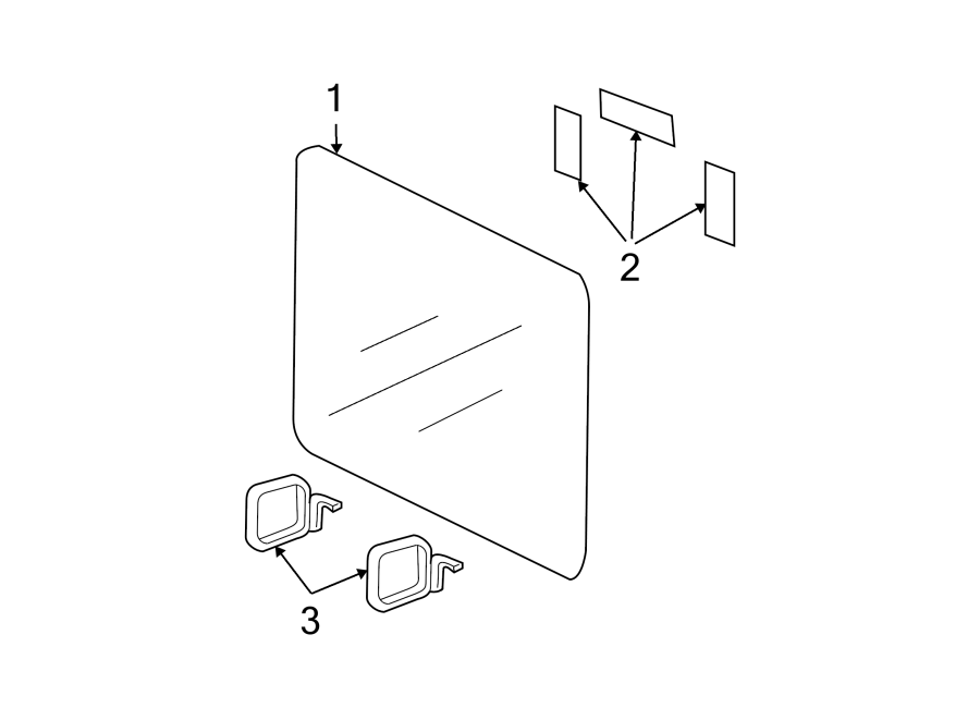 Diagram REMOVABLE TOP. GLASS. for your Jeep Wrangler  