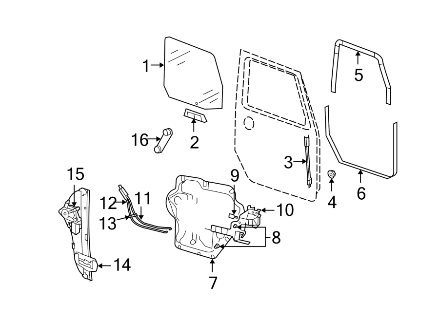 11FRONT DOOR. GLASS & HARDWARE.https://images.simplepart.com/images/parts/motor/fullsize/WJ07535.png