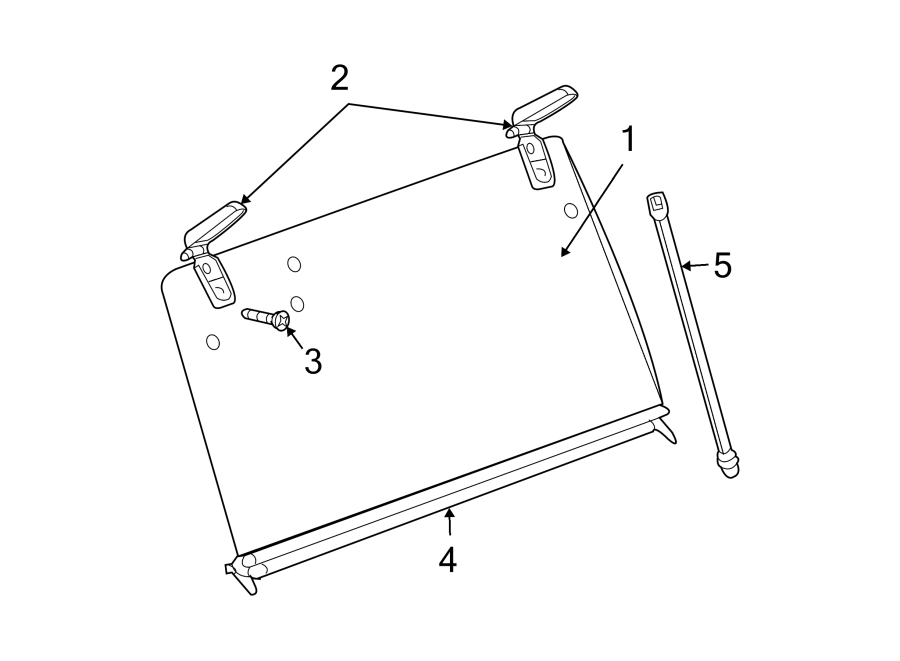 Diagram LIFT GATE. GLASS. for your Jeep Wrangler  