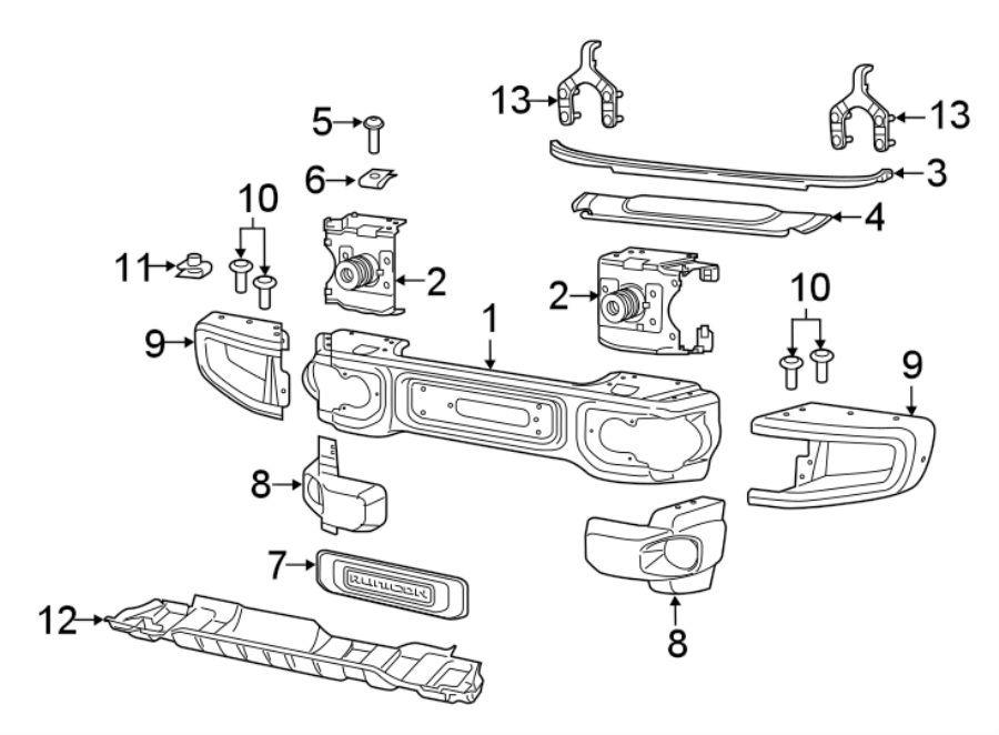 1FRONT BUMPER. BUMPER & COMPONENTS.https://images.simplepart.com/images/parts/motor/fullsize/WJ18015.png