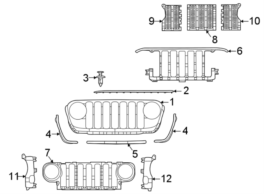 13GRILLE & COMPONENTS.https://images.simplepart.com/images/parts/motor/fullsize/WJ18020.png