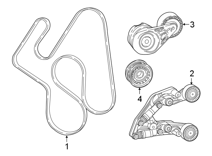 Diagram BELTS & PULLEYS. for your 1993 Jeep Wrangler   