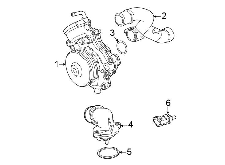 Diagram Water pump. for your 2015 Jeep Wrangler   