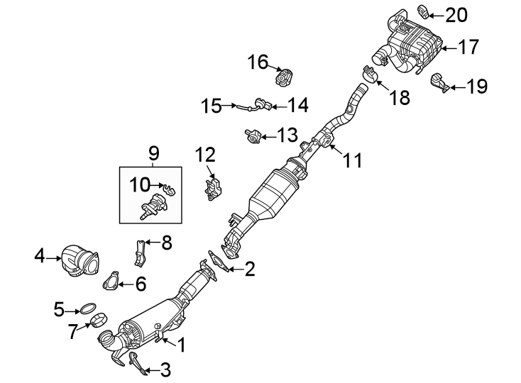 16Exhaust system. Exhaust components.https://images.simplepart.com/images/parts/motor/fullsize/WJ18331.png