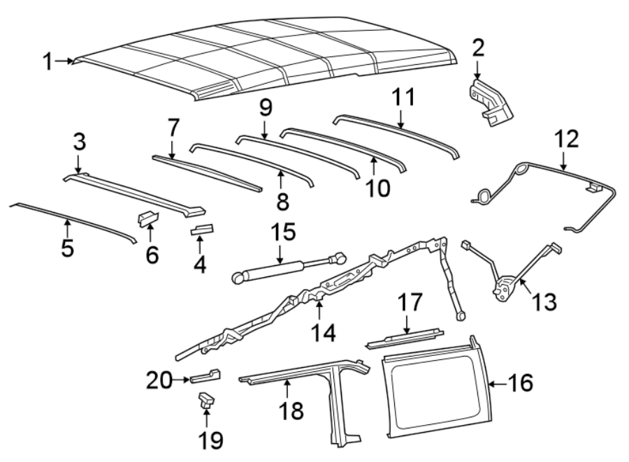 13CONVERTIBLE/SOFT top. Cover & components.https://images.simplepart.com/images/parts/motor/fullsize/WJ18570.png