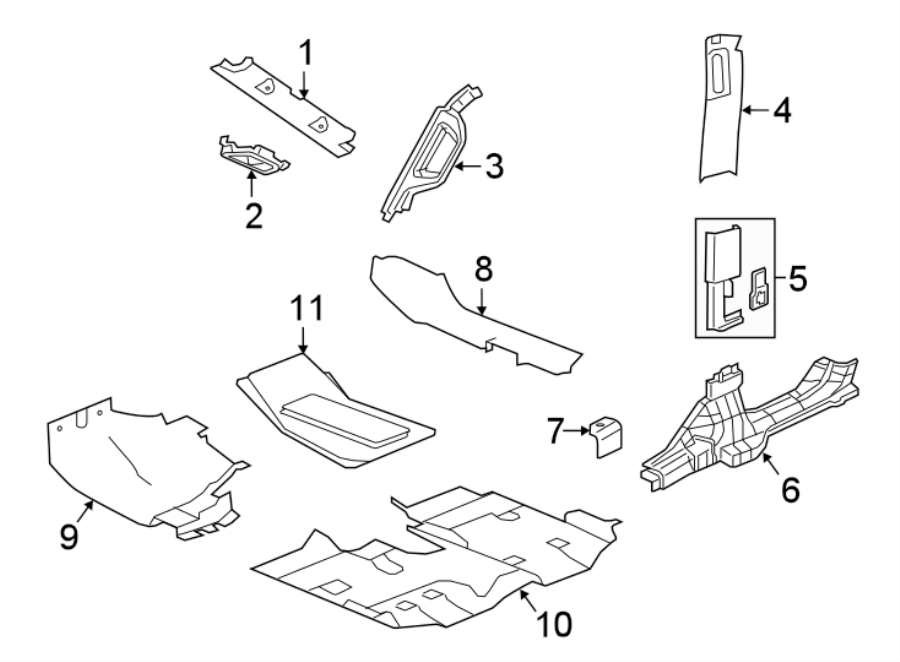 11Pillars. Rocker & floor. Interior trim.https://images.simplepart.com/images/parts/motor/fullsize/WJ18640.png