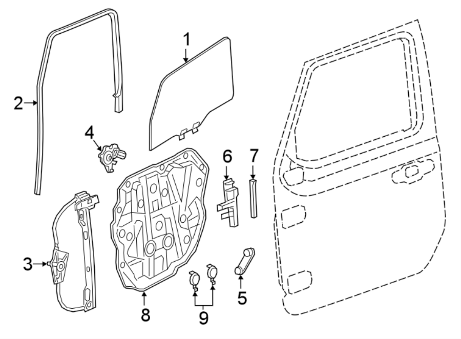 8FRONT DOOR. GLASS & HARDWARE.https://images.simplepart.com/images/parts/motor/fullsize/WJ18690.png