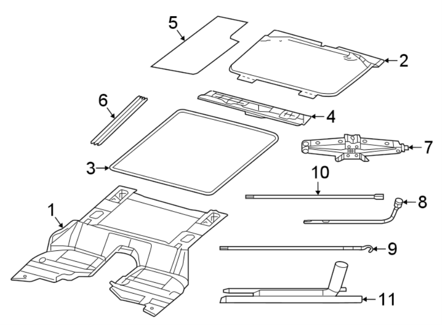 Diagram REAR BODY & FLOOR. INTERIOR TRIM. for your Eagle