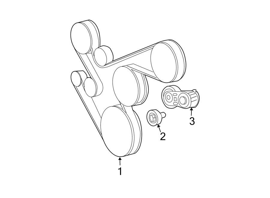 Diagram BELTS & PULLEYS. for your 1995 Jeep Wrangler   