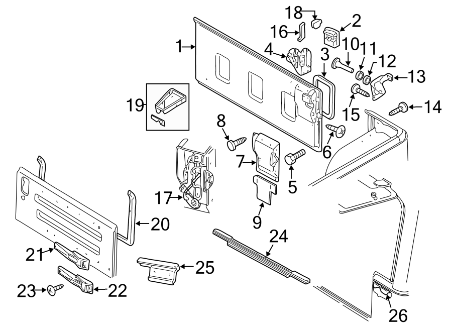 18TAIL GATE. GATE & HARDWARE.https://images.simplepart.com/images/parts/motor/fullsize/WJ97750.png