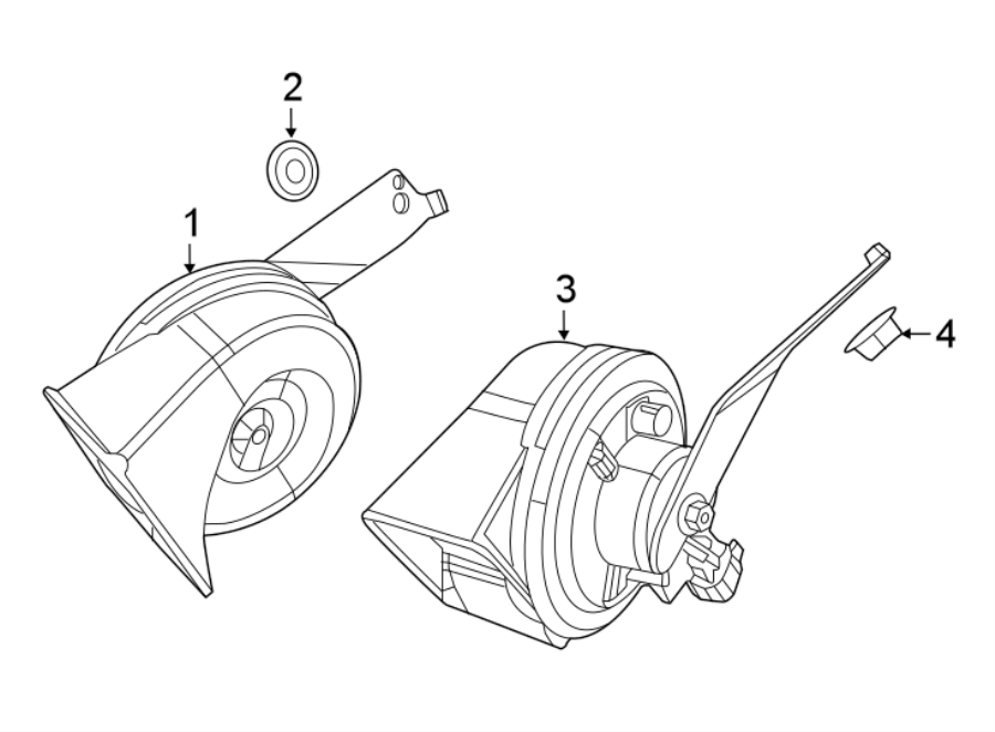 Diagram HORN. for your 2023 Ram 2500 6.7L 6 cylinder DIESEL A/T RWD Lone Star Crew Cab Pickup Fleetside 