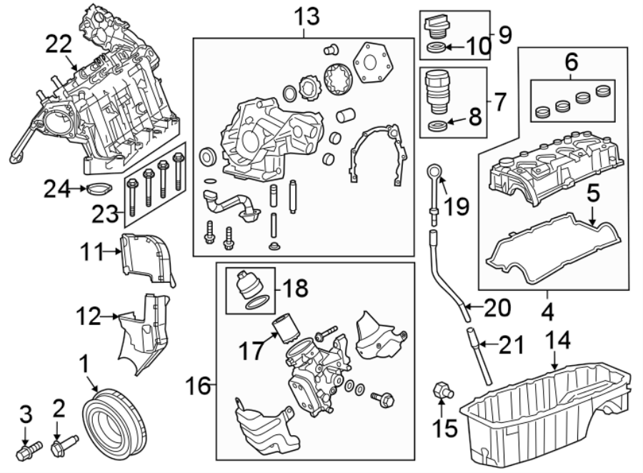 Diagram ENGINE / TRANSAXLE. ENGINE PARTS. for your 2022 Ram ProMaster 3500   