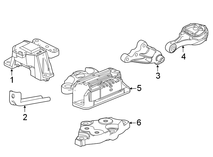 Diagram ENGINE / TRANSAXLE. ENGINE & TRANS MOUNTING. for your Jeep Renegade  