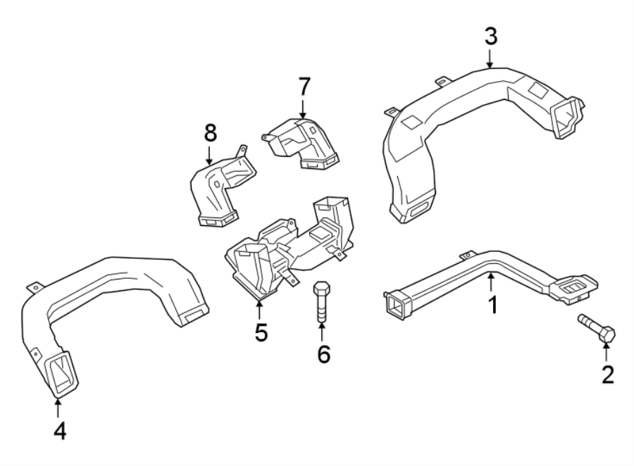 Diagram INSTRUMENT PANEL. DUCTS. for your Jeep Renegade  