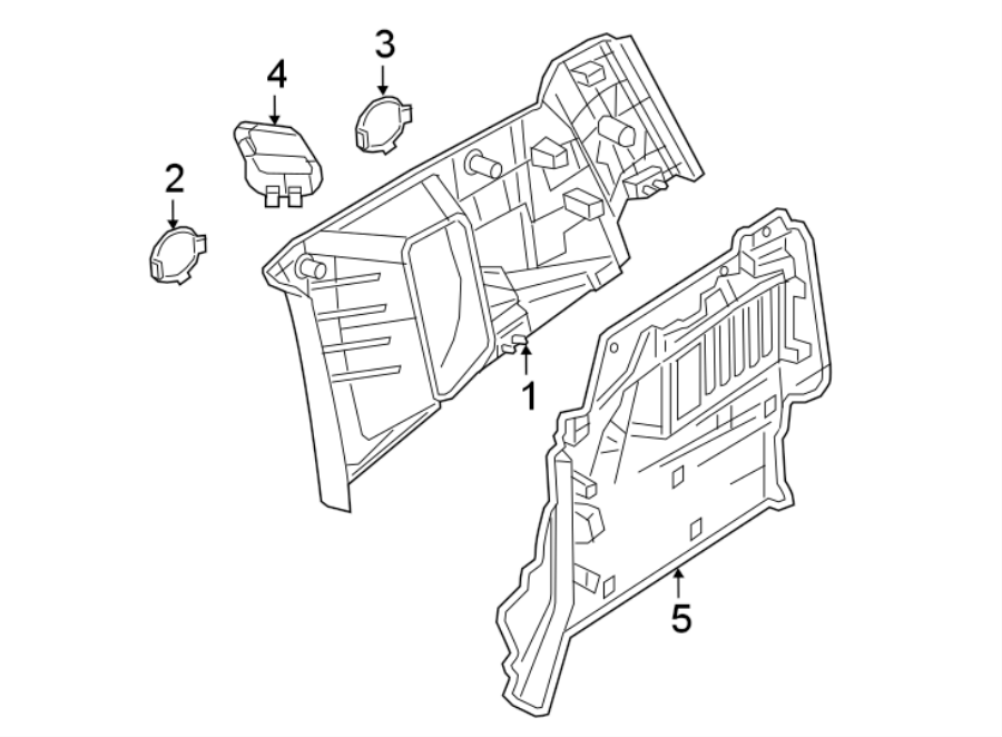 Diagram QUARTER PANEL. INTERIOR TRIM. for your 2018 Jeep Renegade 1.4L MultiAir A/T FWD Limited Sport Utility 