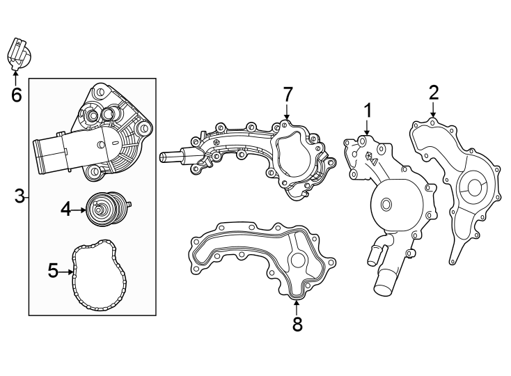 Diagram Water pump. for your Jeep