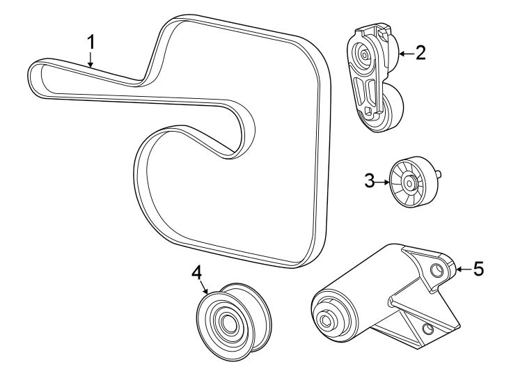 Diagram Belts & pulleys. for your Jeep Grand Cherokee L  